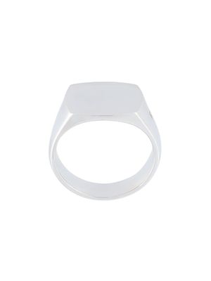 Tom Wood chevalière Cushion en argent - Métallisé