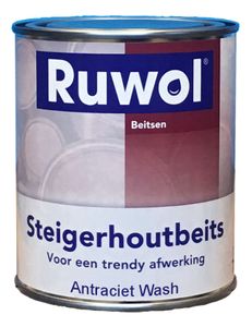 Ruwol Steigerhoutbeits Antraciet Wash 750 ml