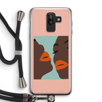 Orange lips: Samsung Galaxy J8 (2018) Transparant Hoesje met koord