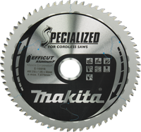 Makita Accessoires afkortzaagblad aluminium | efficut 216x30mm 63t 0g - e-16916 - e-16916