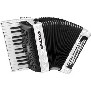 Hohner Bravo II 60 Wit, Silent Key accordeon