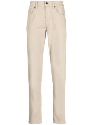 7 For All Mankind pantalon fuselé à patch logo - Marron