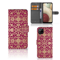 Wallet Case Samsung Galaxy A12 Barok Pink - thumbnail