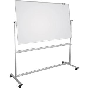 Dahle Whiteboard BASIC (b x h) 200 cm x 195 cm Wit Gelakt Draaibaar, Aan beide zijden te gebruiken, Incl. opbergbakje, Incl. wielen