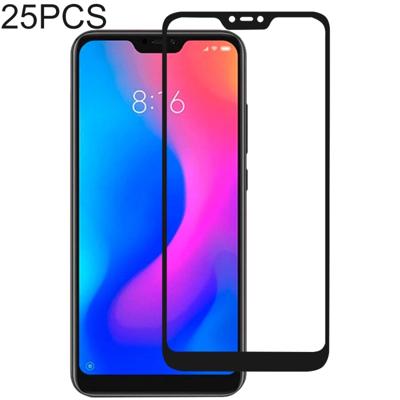 25 stuks volledige lijm volledige cover Screen Protector gehard glas film voor Xiaomi Redmi Note 6