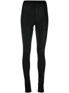 Jil Sander legging à logo imprimé - Noir