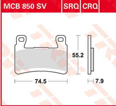 TRW Remblokken, en remschoenen voor de moto, MCB850CRQ Hyper carbon