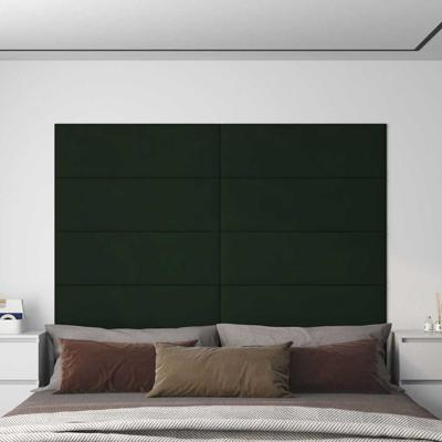 Wandpanelen 12 st 3,24 m² 90x30 cm fluweel donkergroen