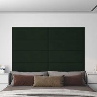 Wandpanelen 12 st 3,24 m² 90x30 cm fluweel donkergroen