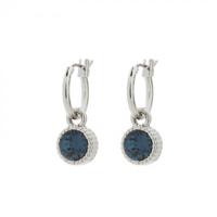 Biba Hang Oorbellen Zilver met Swarovski Steentje Montana