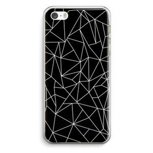 Geometrische lijnen wit: iPhone 5 / 5S / SE Transparant Hoesje