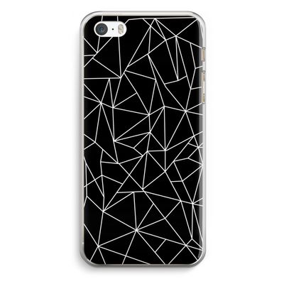 Geometrische lijnen wit: iPhone 5 / 5S / SE Transparant Hoesje
