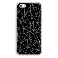 Geometrische lijnen wit: iPhone 5 / 5S / SE Transparant Hoesje