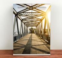 Stickers voor op meubels Oude brug kledingkast 3d effect