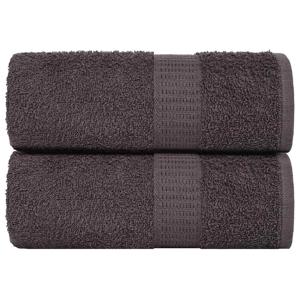 VidaXL Washandjes 2 stuks frogn antraciet 30x30 cm 100% katoen