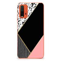 Xiaomi Poco M3 | TPU Hoesje | Zwart Roze Vormen