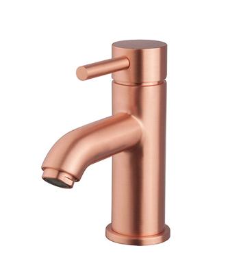 Wiesbaden Cadans wastafelmengkraan laag geborsteld koper