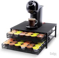 Geschikt voor Dolce Gusto Capsulehouders - Koffiecups Houder met 2 Lades - 72 Dolce Gusto Cups Capsulehouder - Antislip & Trilling Dempend