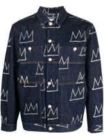 Études Studio veste imprimée en jean - Bleu