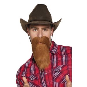 Wilde westen Cowboy baard rood   -