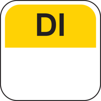 Label | Daglabel di | papier | 19x19mm | geel