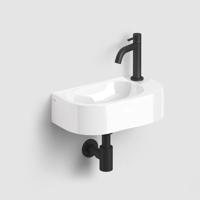 Fonteinset Clou InBe Set 7 Incl. Mat Zwarte Toebehoren 11x41 cm Glanzend Wit Clou