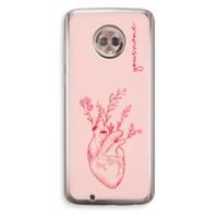 Blooming Heart: Motorola Moto G6 Transparant Hoesje - thumbnail