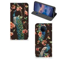 Nokia 5.4 | Hoesje maken | Pauw met Bloemen