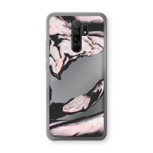 Roze stroom: Xiaomi Redmi 9 Transparant Hoesje
