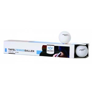 Angel Sports tafeltennisballen TTC kunststof 40 mm wit 6 stuks