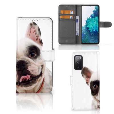 Samsung Galaxy S20 FE | Telefoonhoesje | Met pasjeshouder | Franse Bulldog