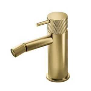 Bidetmengkraan Hotbath Cobber X Geborsteld Messing PVD (excl. Waste)