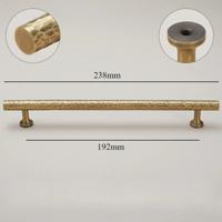 Vintage Handgehamerde Messing Kast- en Ladegrepen - Bronzen Meubelgrepen