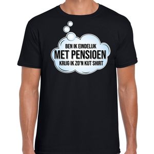 Ben ik eindelijk met pensioen cadeau t-shirt / shirt zwart voor heren