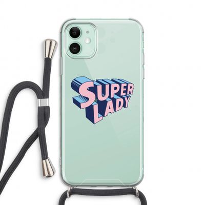 Superlady: iPhone 11 Transparant Hoesje met koord