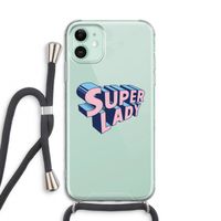 Superlady: iPhone 11 Transparant Hoesje met koord
