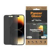 iPhone 14 Pro PanzerGlass Ultra-Wide Fit Privacy EasyAligner Screenprotector - Zwarte Rand - thumbnail