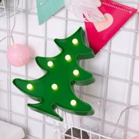 Creatieve kerstboom vorm Warm wit LED decoratie Light 2 x AA batterijen aangedreven partij Festival tabel bruiloft Lamp nachtlampje (groen)