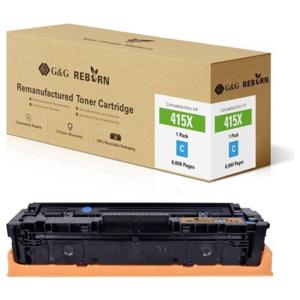 G&G Toner vervangt HP 415X Compatibel Cyaan 6000 bladzijden Reborn remanufactured 21274