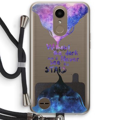 Stars quote: LG K10 (2017) Transparant Hoesje met koord