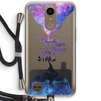 Stars quote: LG K10 (2017) Transparant Hoesje met koord