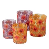 Boltze Home windlicht hibiscus 2-dlg