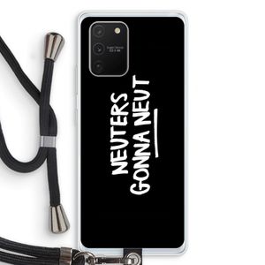 Neuters (zwart): Samsung Galaxy S10 Lite Transparant Hoesje met koord
