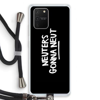 Neuters (zwart): Samsung Galaxy S10 Lite Transparant Hoesje met koord