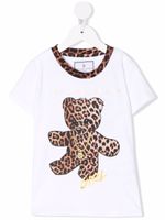 Philipp Plein Junior t-shirt à imprimé ourson - Blanc