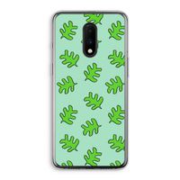 Groene blaadjes: OnePlus 7 Transparant Hoesje