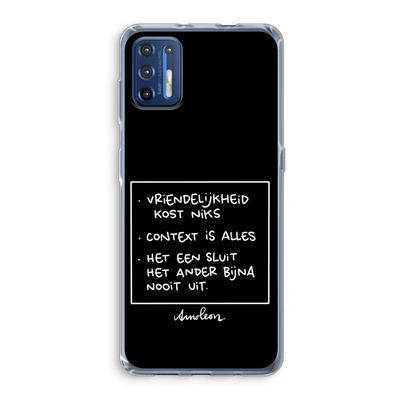 Mijn Motto's: Motorola Moto G9 Plus Transparant Hoesje