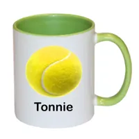 Tennis mok met naam (groen)