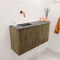 Toiletmeubel Mondiaz Joya Dlux | 81.6 cm | Meubelkleur Dusk | Faye wastafel Sombra Wasbak Links | Zonder kraangat(en)