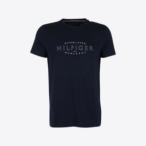 T-shirt Blauw Print